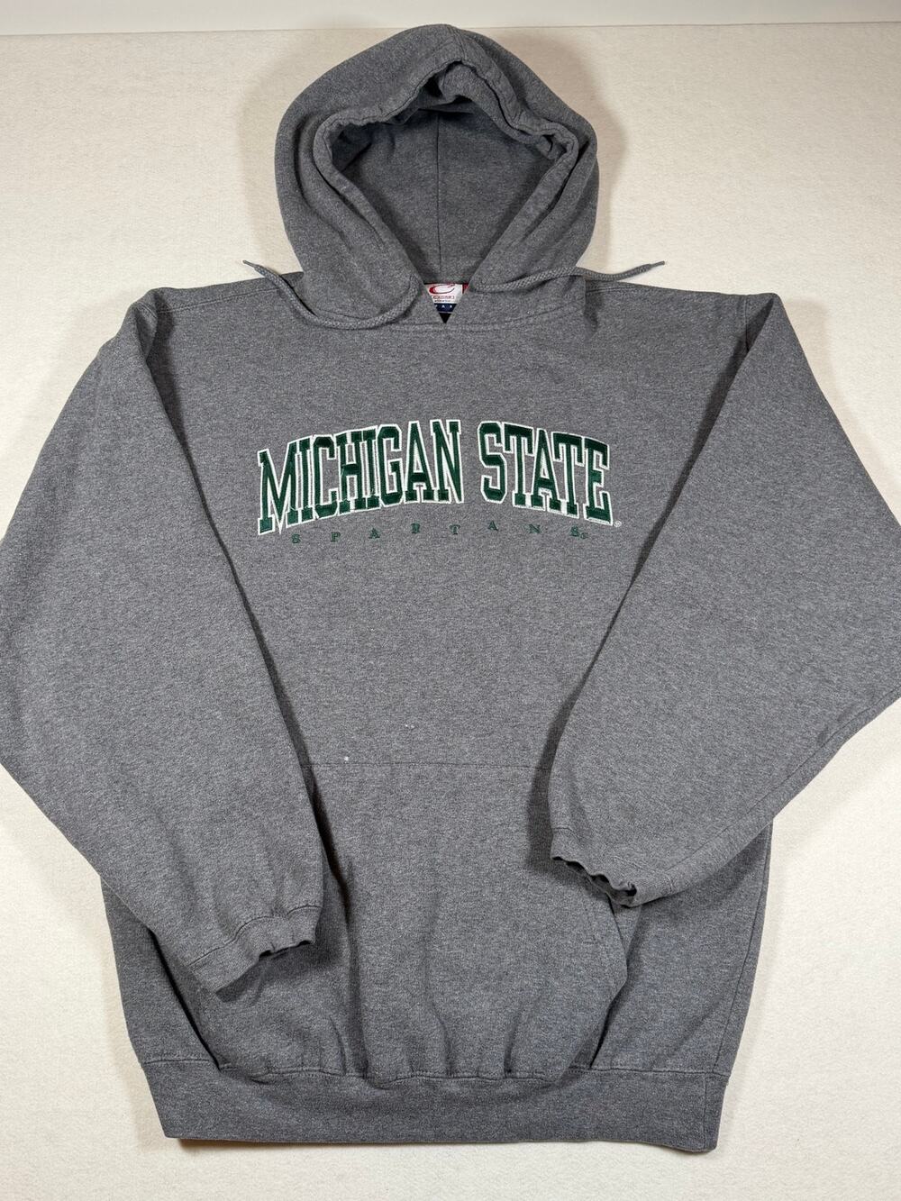 Michigan State Spartans Hoodie Men’s Large Cadre Athletic Gray Green Pullover